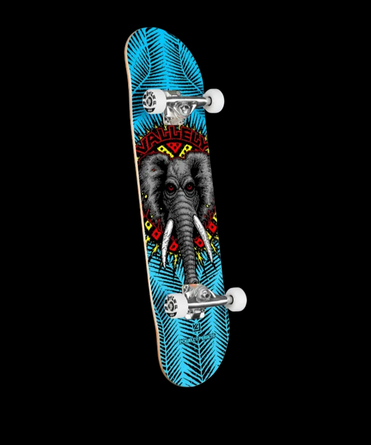 Powell Peralta "Elephant" Blue Mike Vallely Complete Skateboard 8"