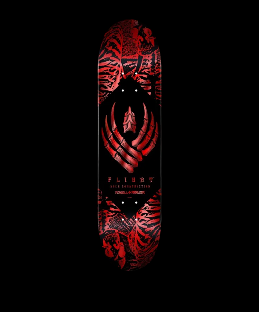 Powell Peralta Skeleton Red Foil Pro Flight Skate Deck 8.38"