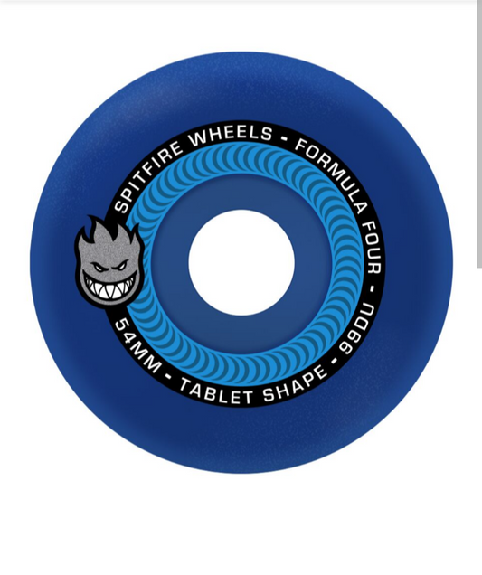 Spitfire Tablets Formula Four F4 Royal Blue Skate Wheels 54mm 99a
