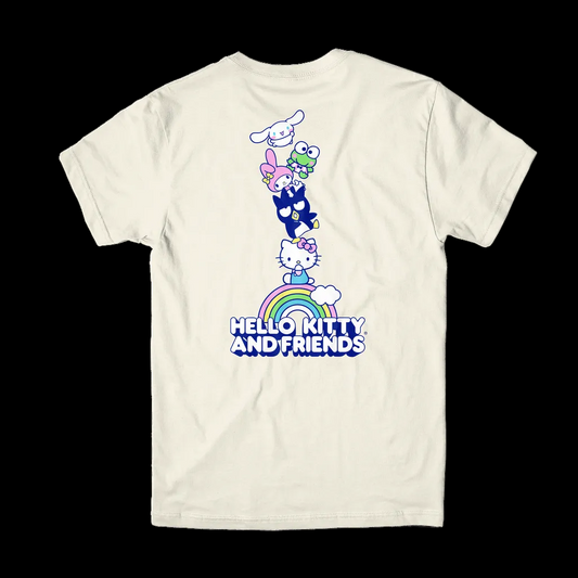 Girl x Sanrio Hello Kitty Rainbow Stacked Cream Shirt