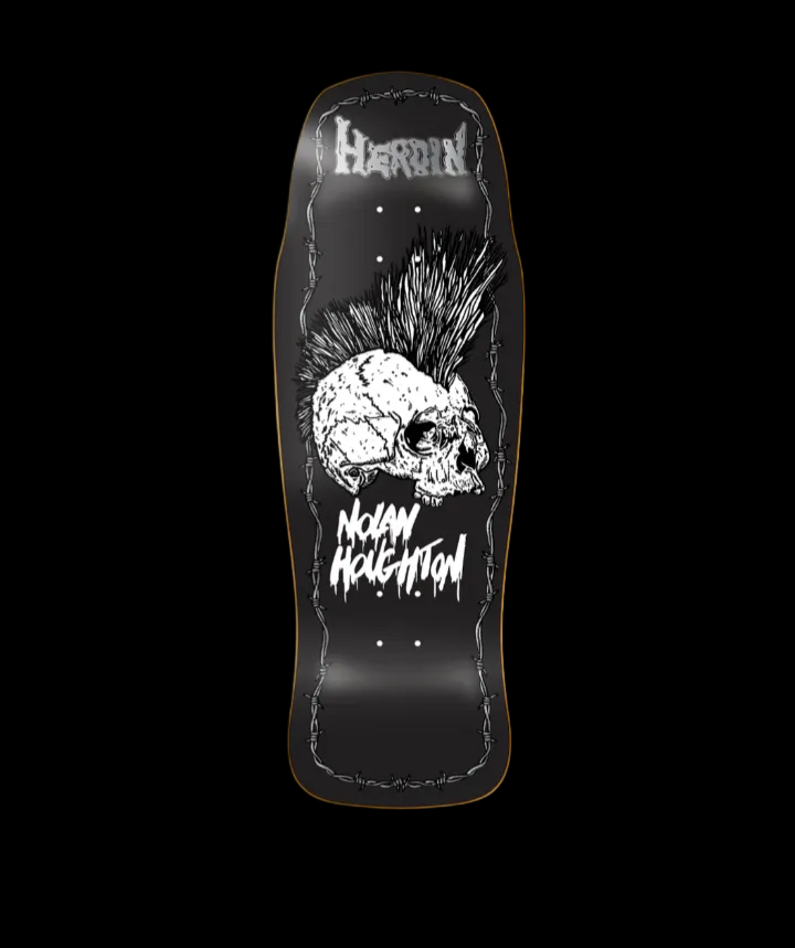 Heroin KO Series 2 "Punk Skull" Horror Themed Nolan Pro Shaped Skate Deck 10.25"