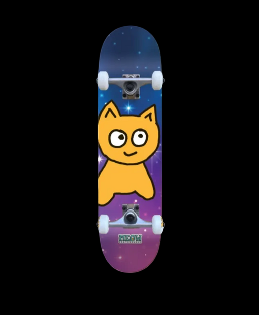 Meow Big Cat Galaxy Complete Skateboard 7.5"