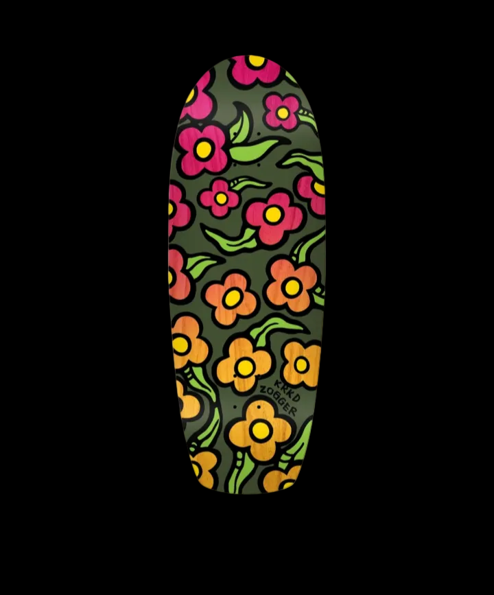 Krooked "Team Zogger" Wild Style Shaped Skate Deck 10.75"