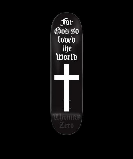 Zero Skateboards "For God So Loved" John 3:16 Skate Deck 8.5"