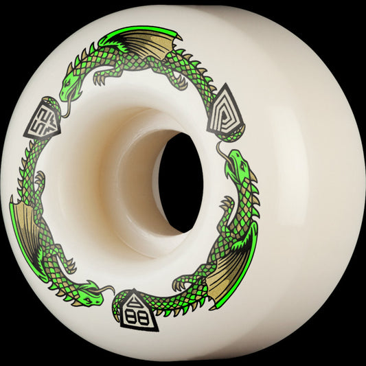 Powell Peralta Dragons V1  Symmetrical/Narrow Patch Pro Skateboard Wheels 52mm 88a