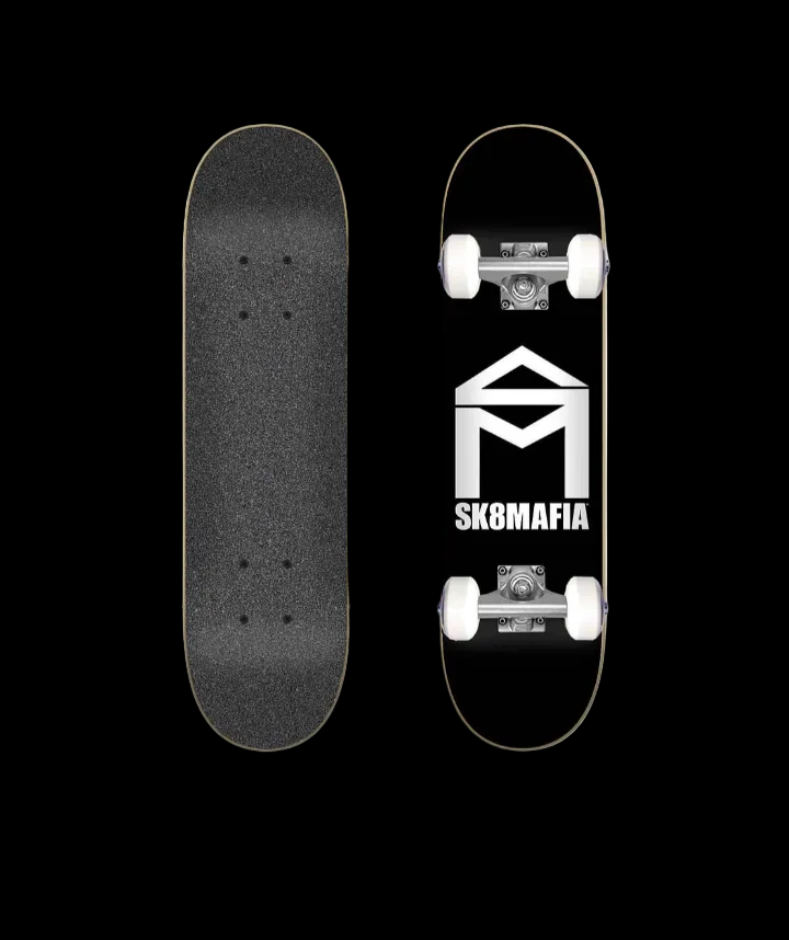 Sk8Mafia "House Logo" Micro Complete Black Skateboard 6.0"x 23.5"