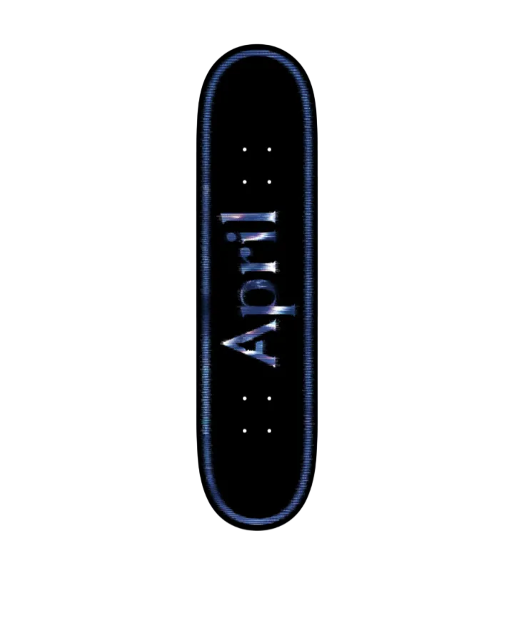 April OG Logo Fractured Twin Tail Team Skate Deck