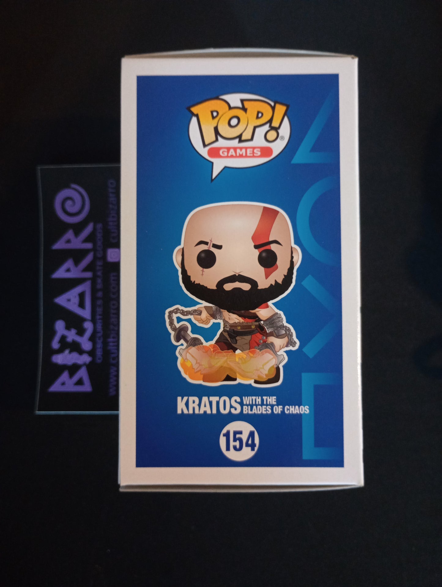 Funko Pop! PlayStation GameStop Exc GITD Kratos God of War #154 MINT