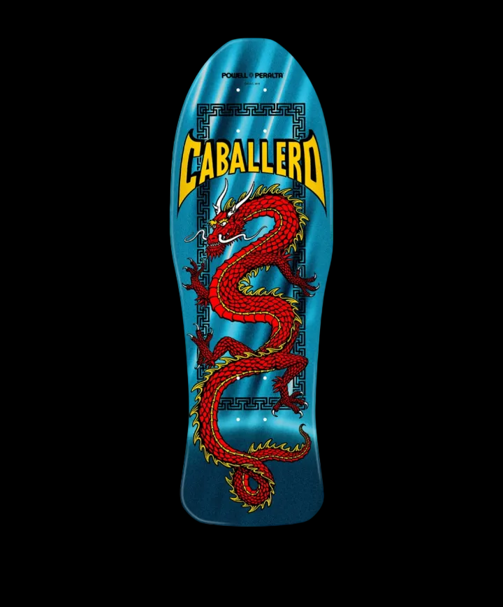 Powell Peralta "Chinese Dragon" Aqua Foil Steve Caballero Pro Skate Deck 10"x 30"