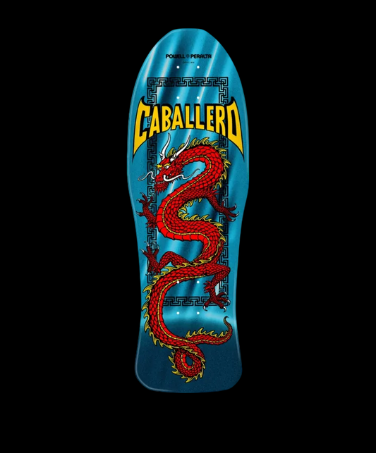 Powell Peralta "Chinese Dragon" Aqua Foil Steve Caballero Pro Skate Deck 10"x 30"