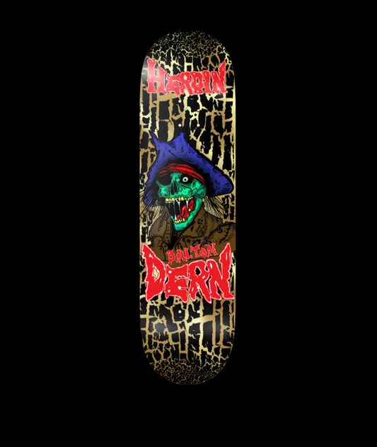 Heroin KO Series 2 "Dead Pirate" Horror Themed Dalton Dern Pro Skate Deck 8.75"