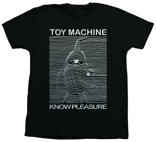 Toy Machine "Toy Division" Know Pleasure (Joy Division - Unknown Pleasures) Black Skate Shirt