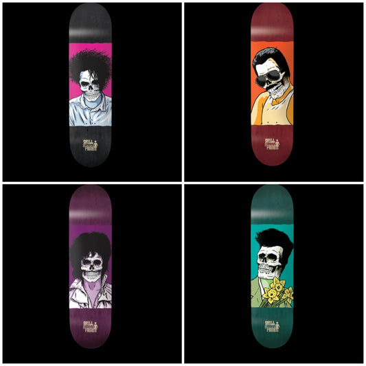 Girl Skateboards x Sean Cliver "Skull of Fame" Series 2 Entire Collection: Queen, The Cure, Prince, The Smiths Pro Skate Decks Full Set of 4