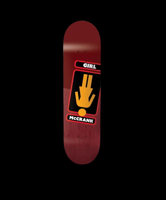 Girl "Oops" Twin Tip McCrank Pro Skate Deck 8.5"