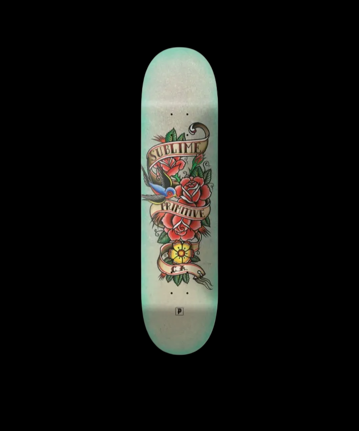 Primitive x Sublime "Traditional" American Tattoo Officially Licensed Band Collab Skate Deck 8.25"