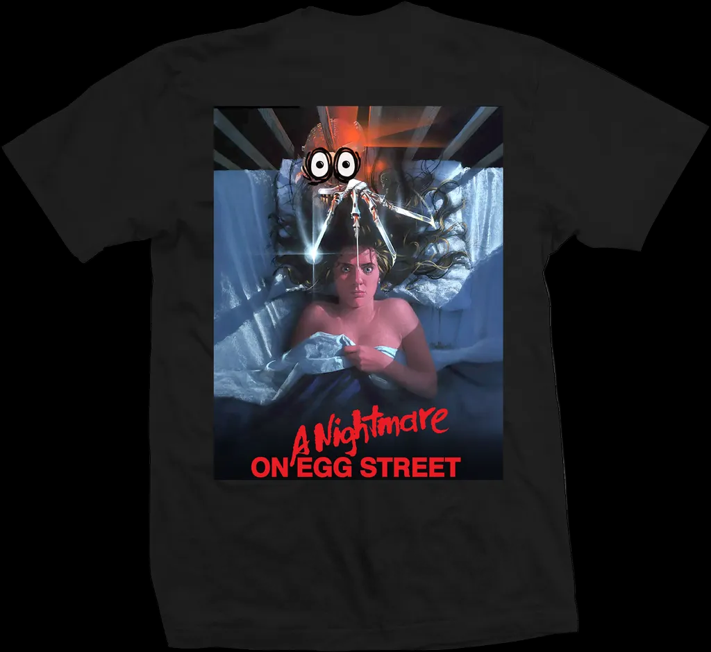 Heroin Skateboards A Nightmare on Egg Street Black Shirt *Ltd Run