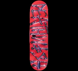 Deathwish Team OG DeathSpray Logo Chrome/Red Skate Deck 8.38"