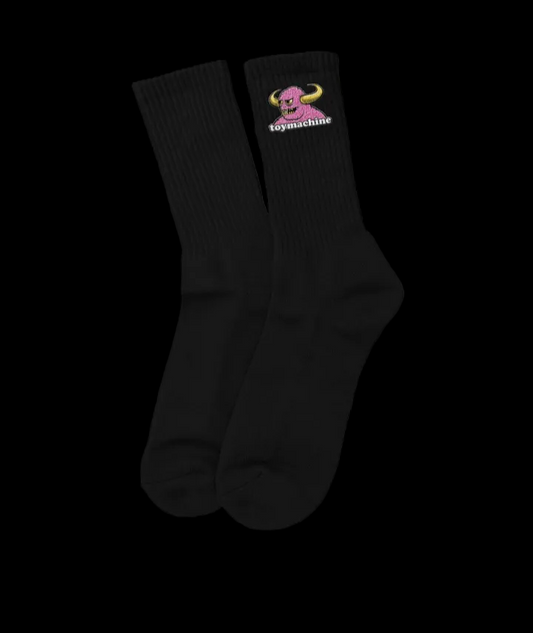 Toy Machine Skateboards Brain Monster Black/Pink Socks