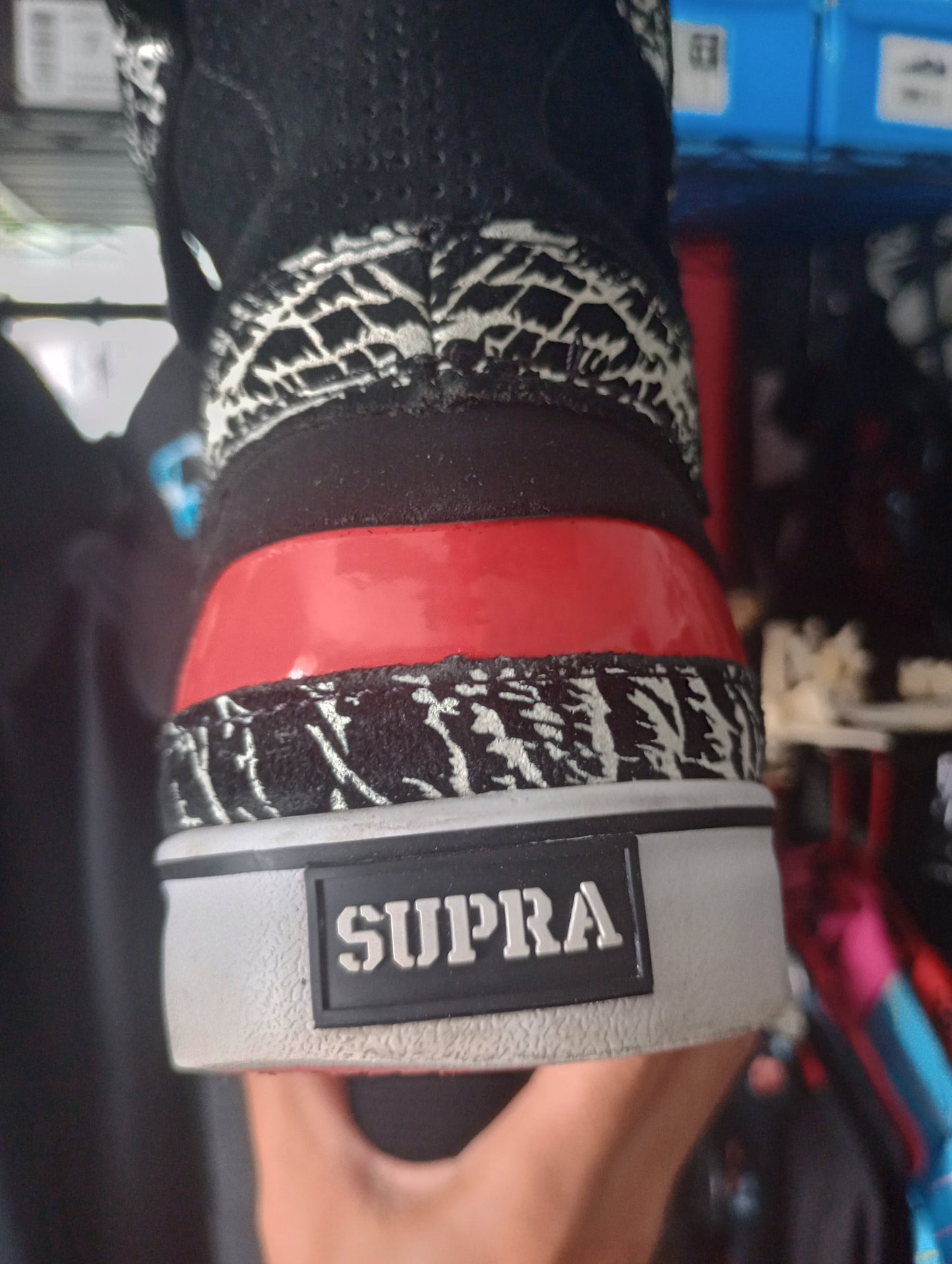 Supra SkyTop II Y2K (Pre-Owned) Zebra/Blk/Red Vtg skate shoes 12