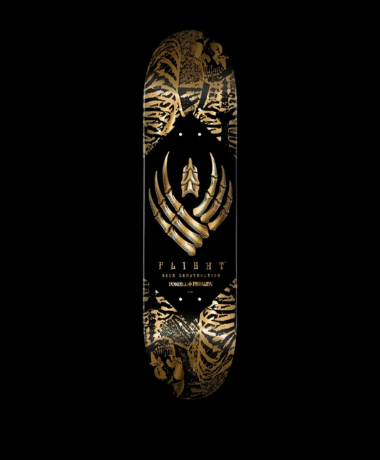 Powell Peralta Skeleton Gold Foil Pro Flight Skate Deck 8.63"