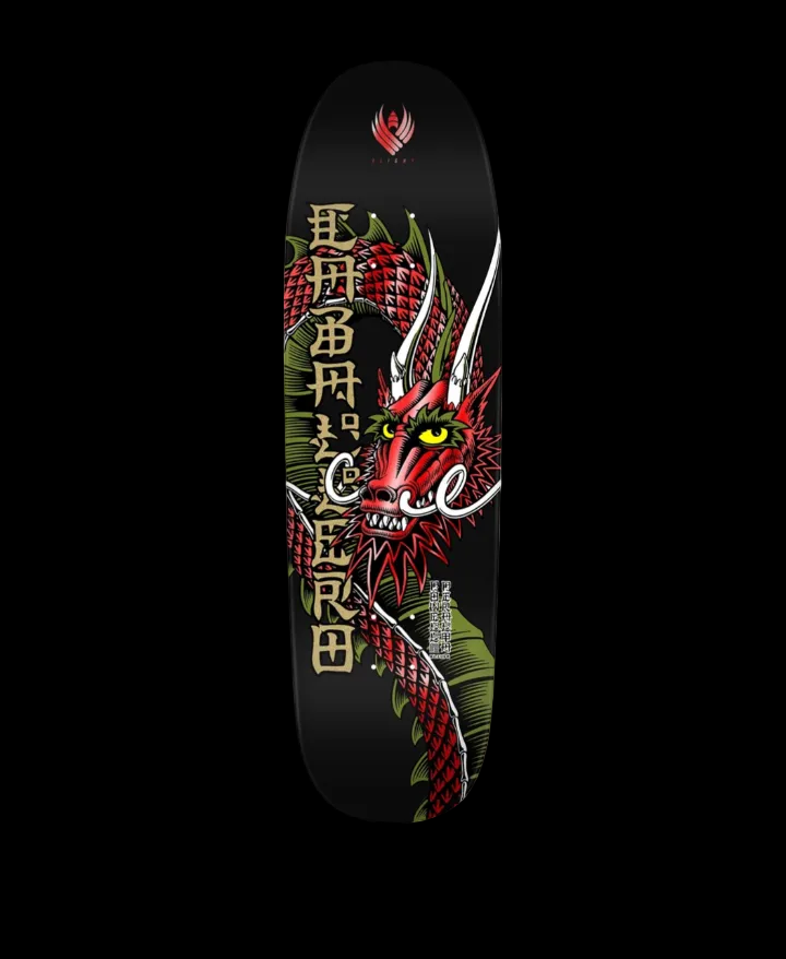 Powell Peralta "Ban This Dragon" Black/Red Foil Caballero Pro Flight Skate Deck 9.26"