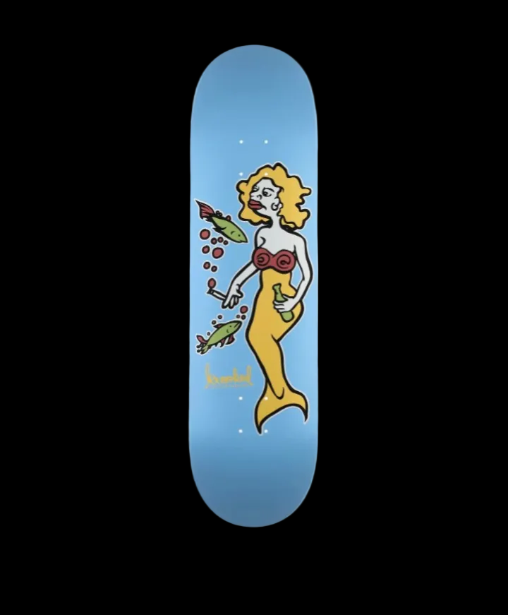 Krooked "Mermaid" Light Blue DBX Team Skate Deck 8.38"