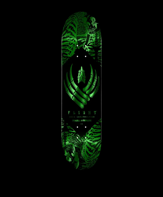 Powell Peralta Skeleton Green Foil Pro Flight Skate Deck 8.5"