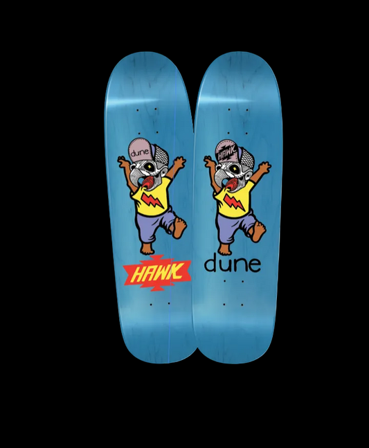 Stereo Skateboards Dune x Hawk Baby Skull Mashup Shaped Skate Deck 9.25