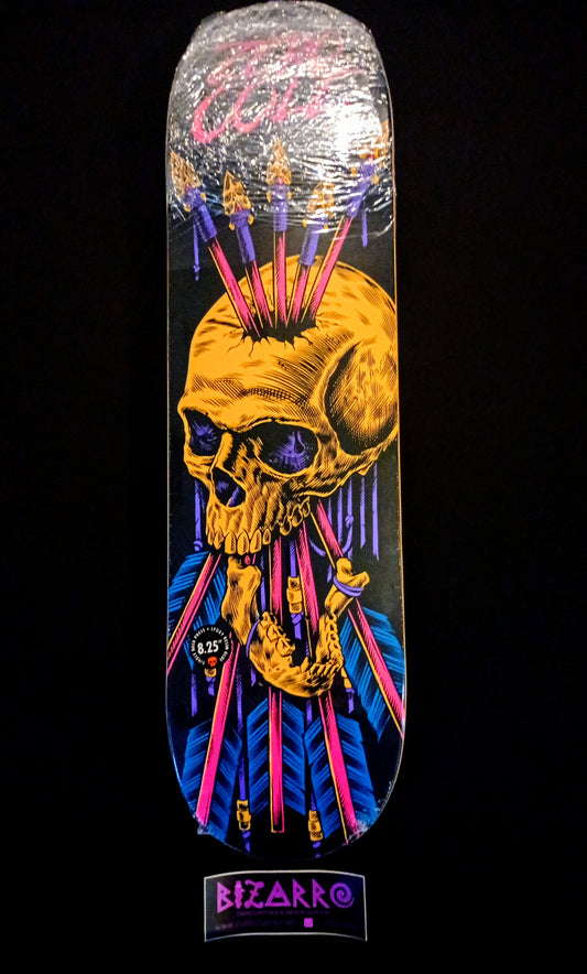 Zero signed Ltd Blacklight series Skull & Arrows Chris Cole pro deck 8.25"