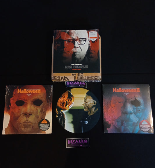 Waxwork Records Rob Zombie's Halloween 1 & 2 OST Vinyl Records w/slipmat + John Carpenter's Lost Themes III Vinyl Record
