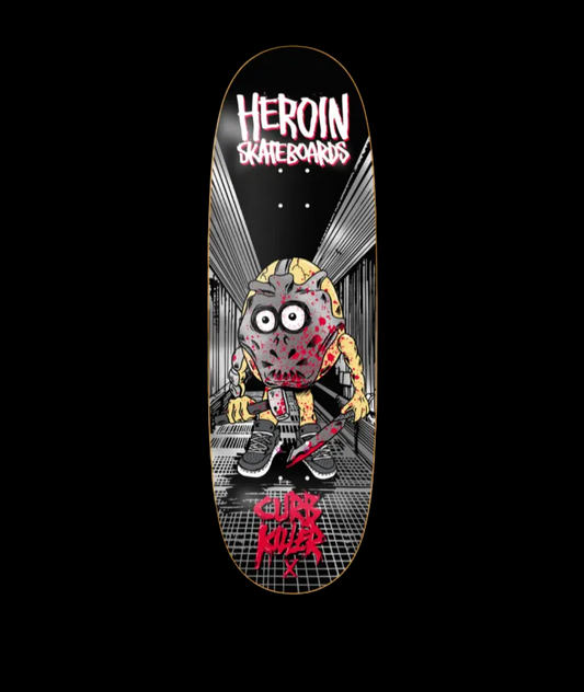 Heroin "Curb Killer X" Friday the 13th Jason X Cult Film Theme Shaped Skate Deck 10"