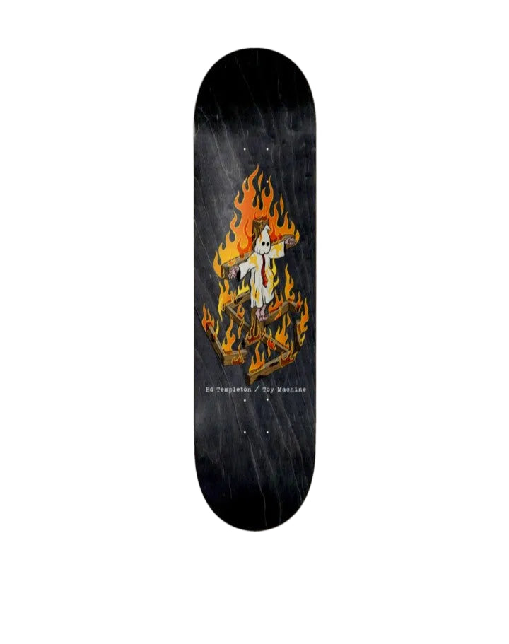 Toy Machine "Charred Cross" Anti-Racism Theme Ed Templeton Pro Skate Deck *Limited Run