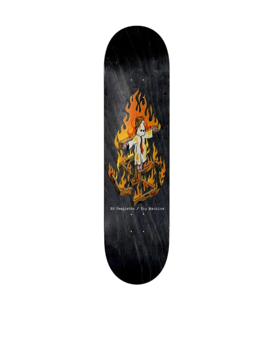 Toy Machine "Charred Cross" Anti-Racism Theme Ed Templeton Pro Skate Deck *Limited Run