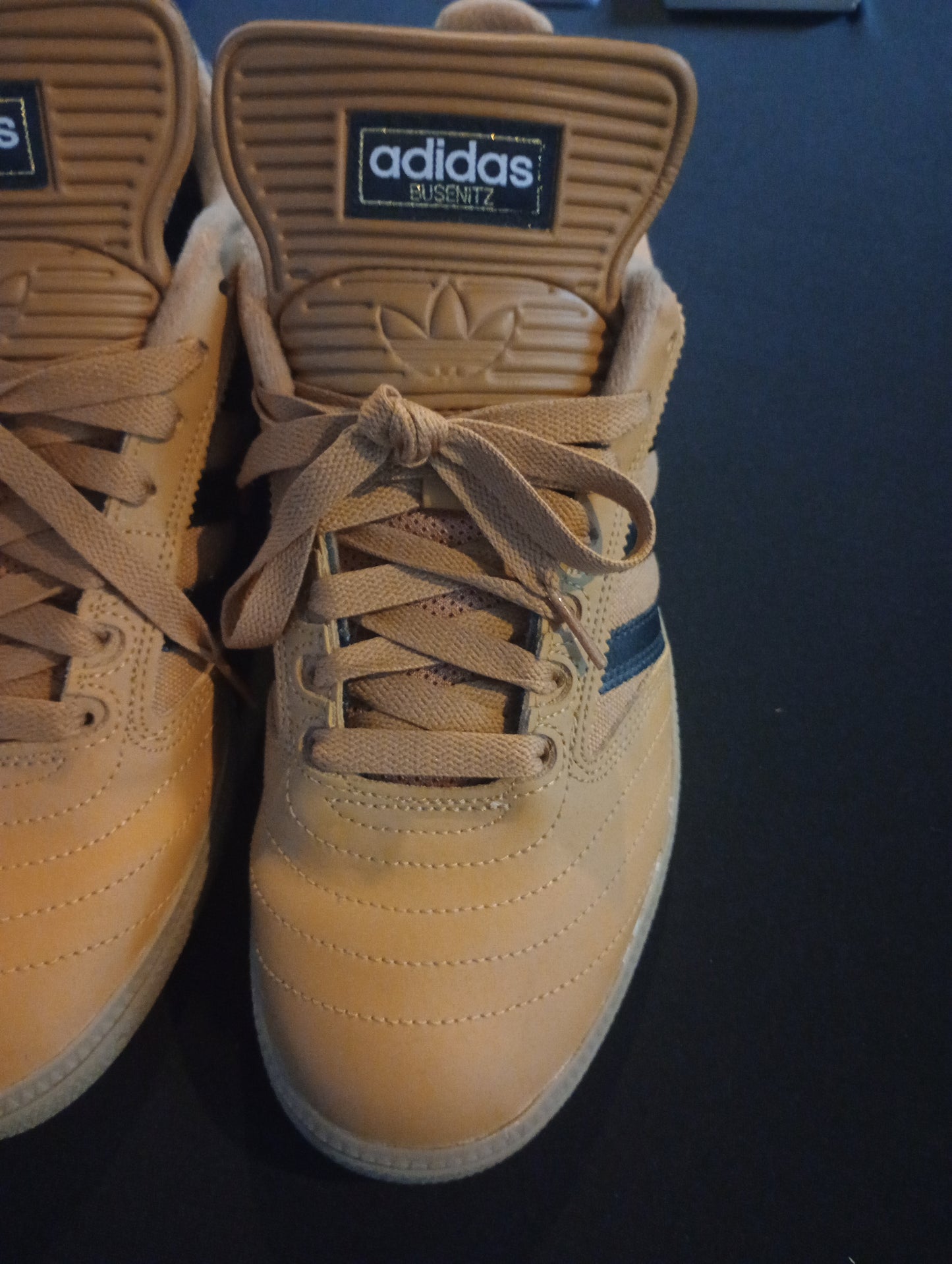 Adidas Busenitz Pro (Pre-Owned -Mint) Mesa Peanut Brown/Black/Gum Low skate shoes