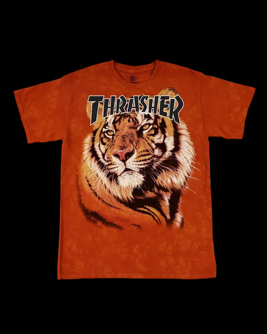 Thrasher x The Mountain Lion Hand Dyed Orange Skate Shirt