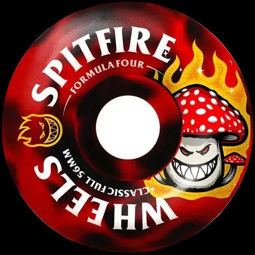 Spitfire Shroom Formula Four Red/Black Swirl Classic Full Wheels 56mm 99du