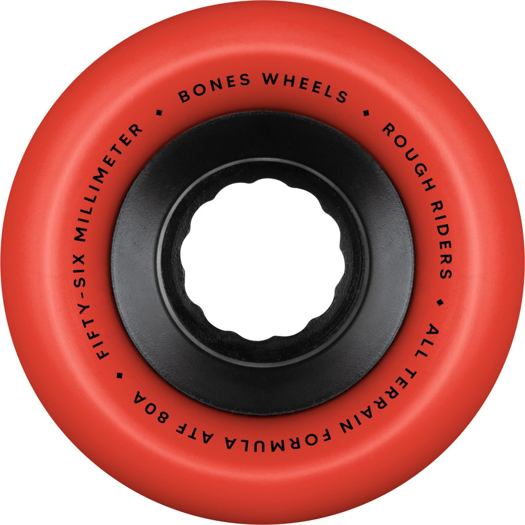 Bones ATF Rough Riders "Skull and Bones" Red Skateboard Wheels 80a