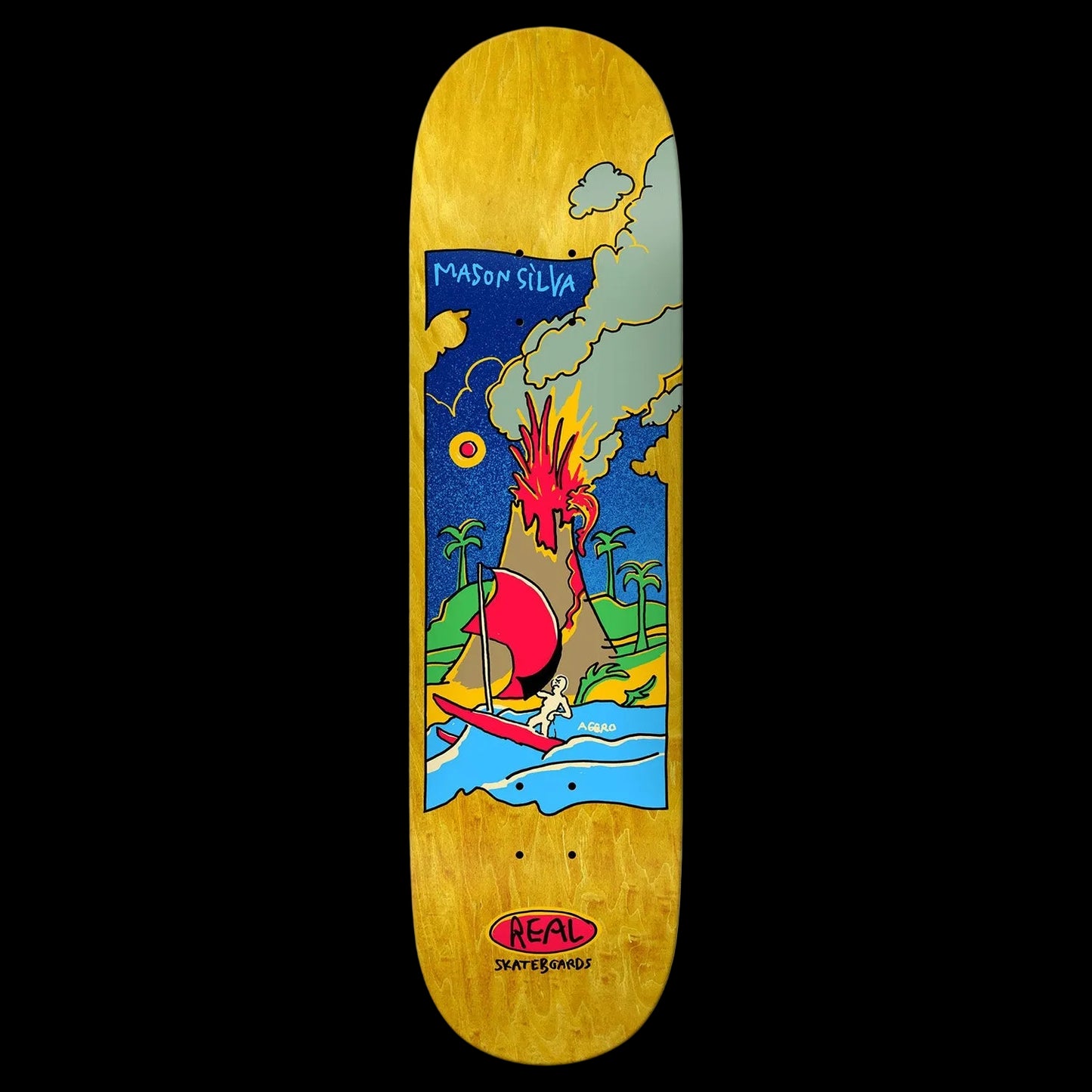 Real "Volcano" Mason Silva Pro Skate Deck 8.38"