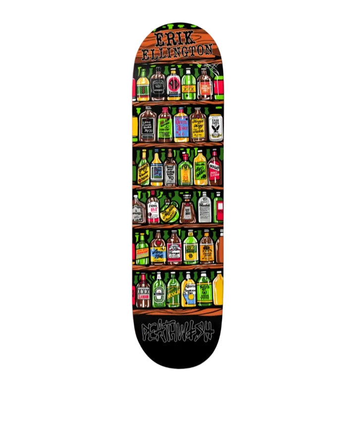 Deathwish "Have A Drink On Me" 2001 reissue (A Tribute to Pearcy) Erik Ellington Pro Skate Deck 8.5"