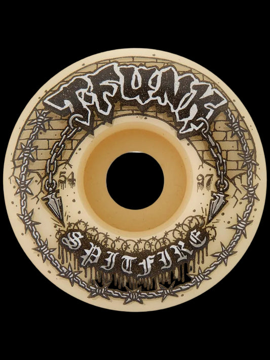 Spitfire Formula Four F4 Raw Radial Full T-Funk Pro Skate Wheels 57mm 97a
