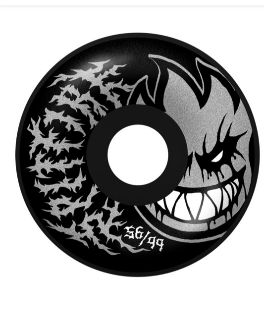 Spitfire Deathmask II Formula Four F4 Radial Full Black Skate Wheels 56mm 99a
