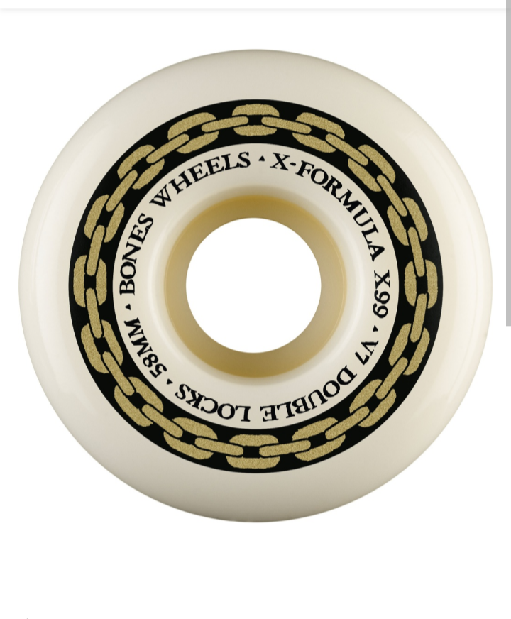 Bones X-Formula "Double Locks" V7 Skate Wheels 58mm X99 (99a)