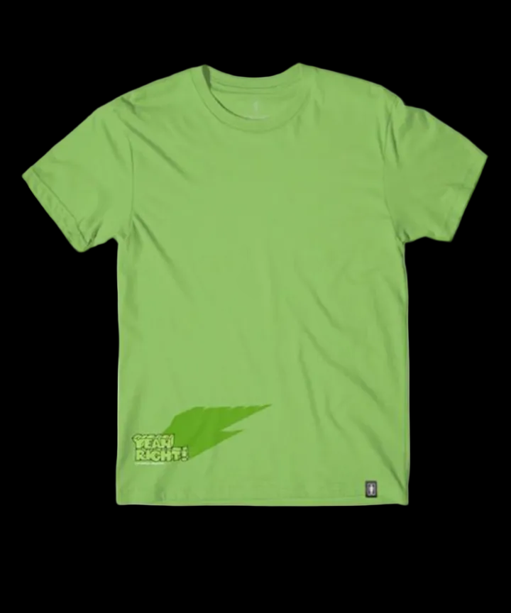 Girl Skateboards Yeah Right! Shadow 20th Anniversary Lime Green Skate Shirt Medium