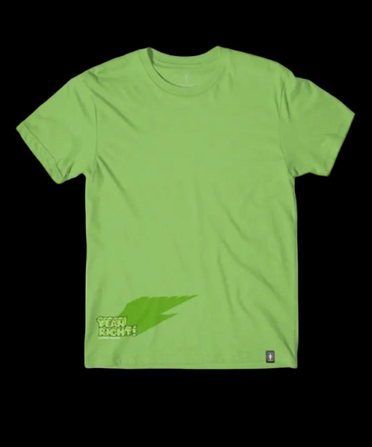 Girl Skateboards Yeah Right! Shadow 20th Anniversary Lime Green Skate Shirt Medium