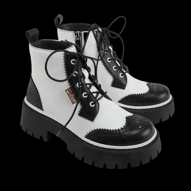 Hot Chocolate Design "Havana" White/Black Women's Boots
