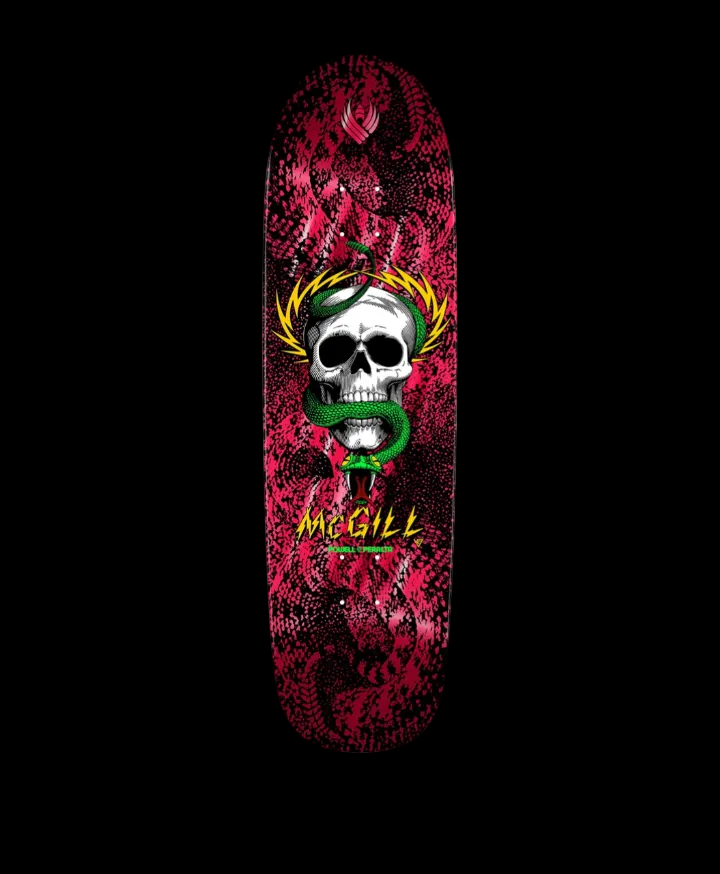 Powell Peralta "Skull & Snake" FLIGHT® Red Foil Mike McGill Pro Shaped Skate Deck 8.97"