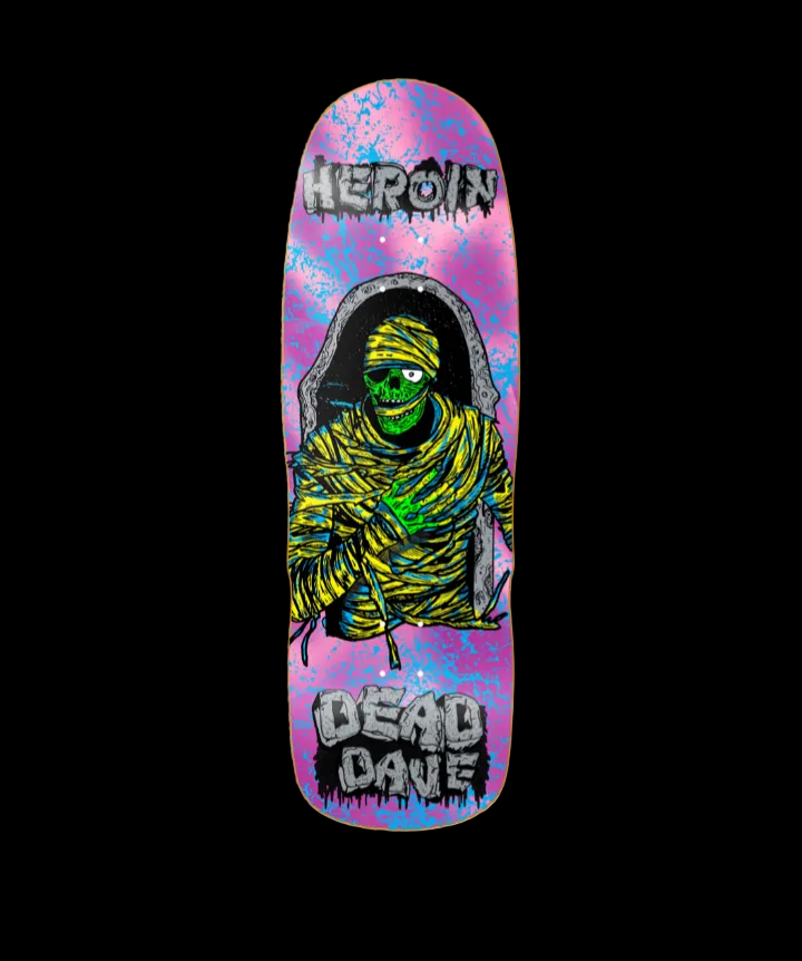 Heroin KO Series 2 "Mummy" Horror Themed Dead Dave Pro Skate Deck 10.125"