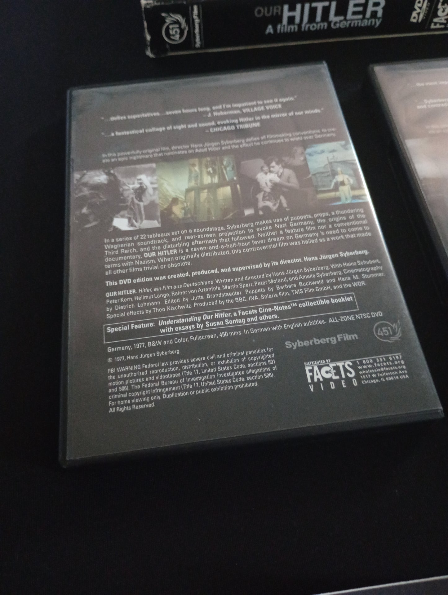 VERY RARE Our Hitler: A Film From Germany 2 DISC DVD Slipcover! booklet obscure