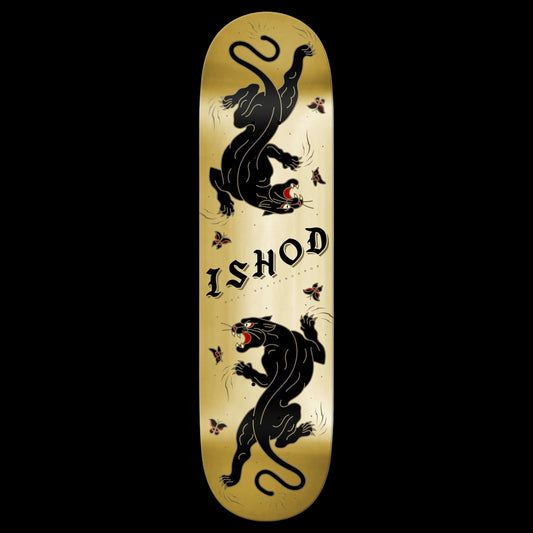 Real "Cat Scratch" DBX Gold Foil Twin Tail Ishod Wair Pro Skate Deck 8.25"