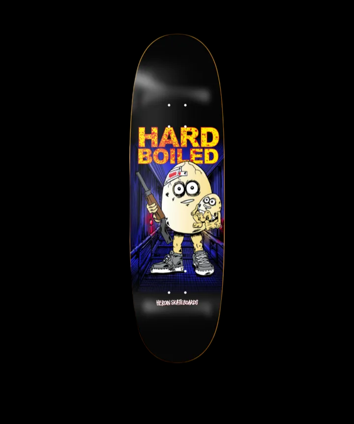 Heroin "Hard Boiled" Cult Action Film Symmetrical Egg Shaped Team Skate Deck 9.25"